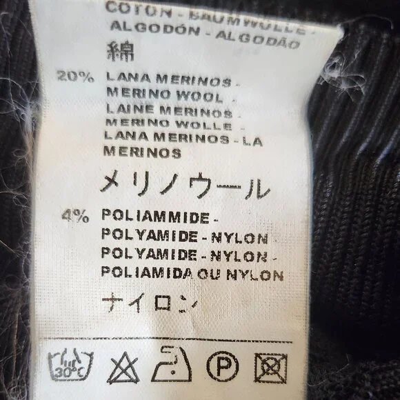 Vintage Missoni knit wool/cotton/viscose  black cropped sweater/cardigan Sz XS-S - Picture 9 of 9